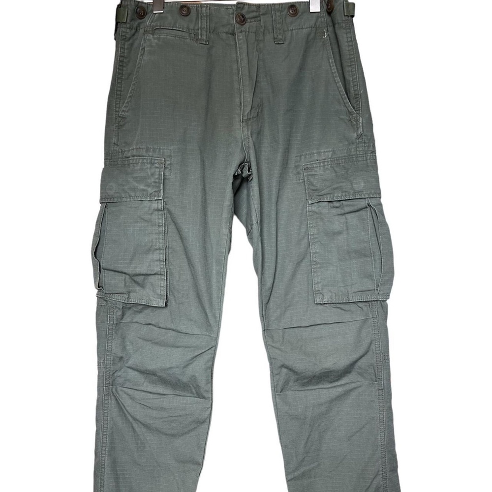 MNML green straight leg cargo pants